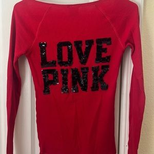 VS PINK Thermal Sequin Top